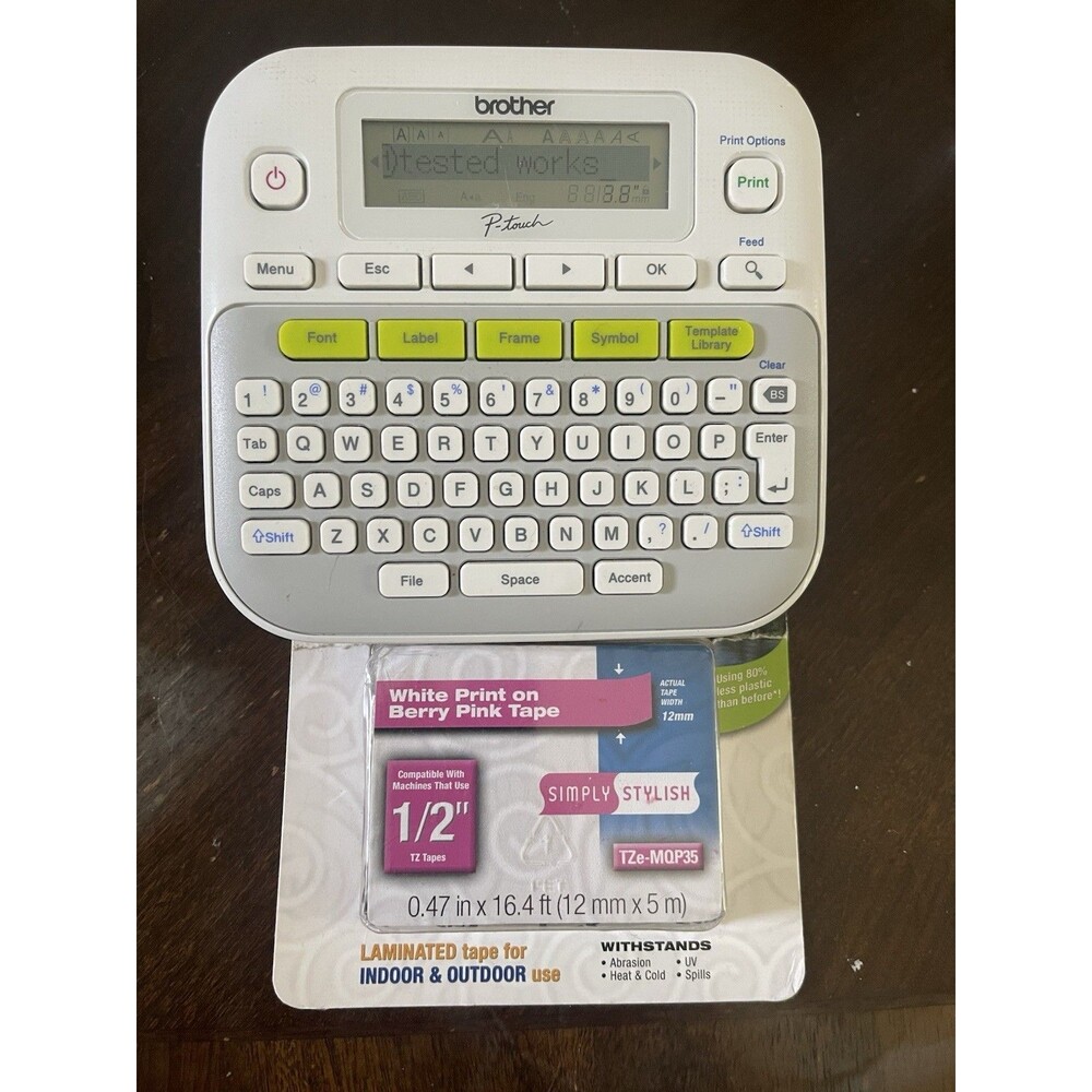 Brother P-Touch PT-D210 Handheld Label Maker - Tested Works